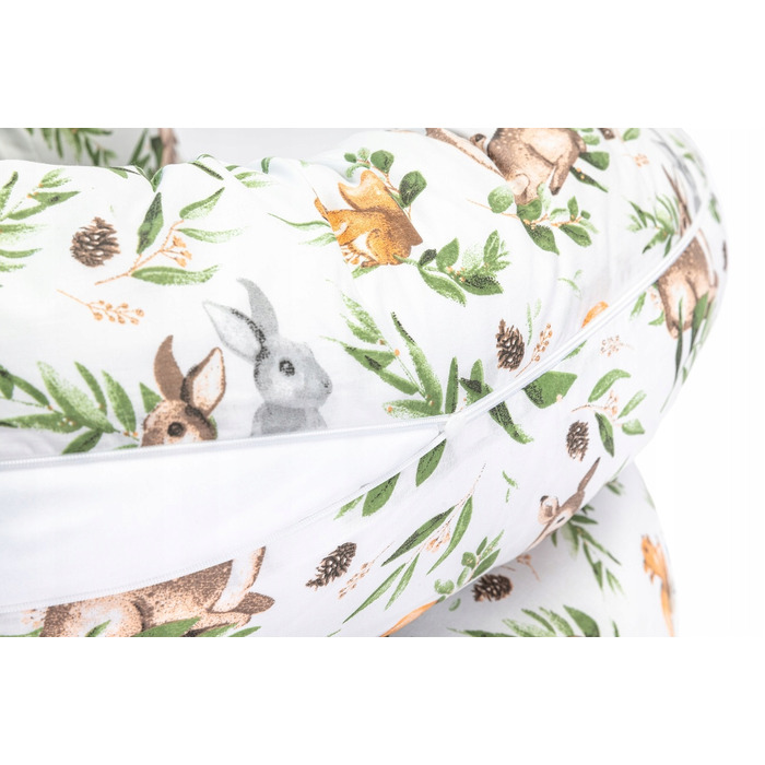 Подушка для сну Babymam-рогал 300 см, наповнювач — силіконові кульки, 3в1