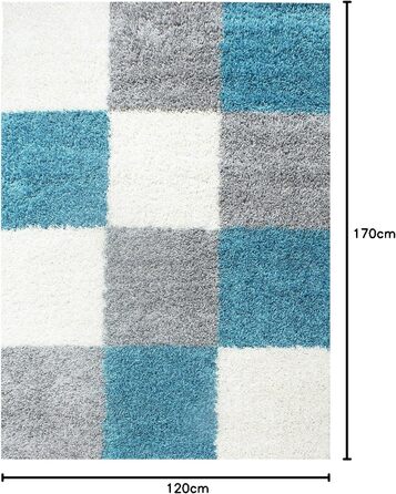 Килим HomebyHome Шэггі 200x300 см для вітальні - м'який, пухнастий, довга стрічка, для спальні, кухні, прихожої, турецький килим