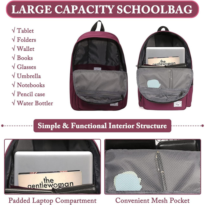 Шкільний рюкзак для підлітків: легкий, 15.6