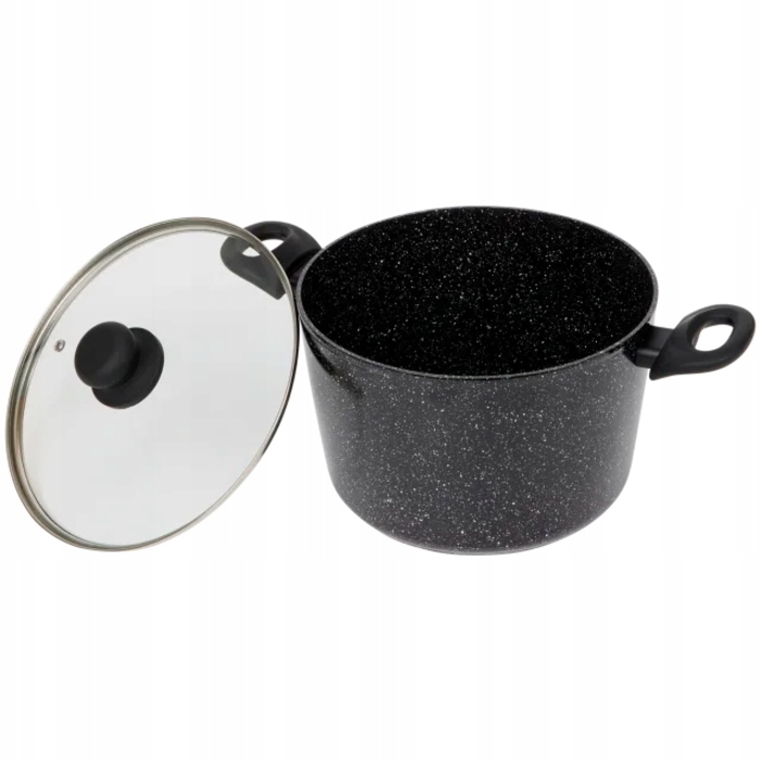 Каструля з кришкою Ceramic Marble, 24 см, 6,5 л