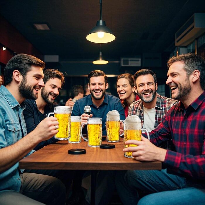 Набір з 2 скляних кружок для пива на 0,58 літра (490 мл) з ручкою, для морозильної камери, ретро стиль, подарунок для чоловіків