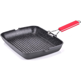 Сковорода-гриль Moneta Pro Grill 24x34 см з складаною ручкою, підходить для індукції