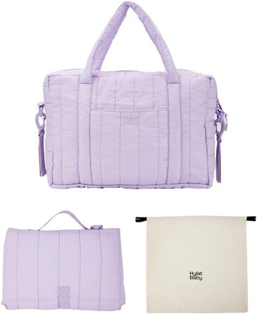 Hylat Baby Diaper Bag with Changing Mat and Cotton Bag - modern bag for diapers and baby essentials – ideal for on the go