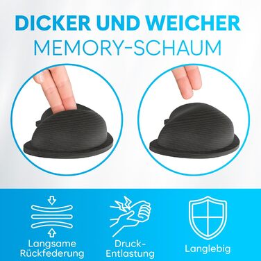 Підставка для зап'ястя KLIM: комплект для клавіатури та миші, гелевий Memory Foam, ергономічна підтримка, для геймінгу та офісу, чорний колір