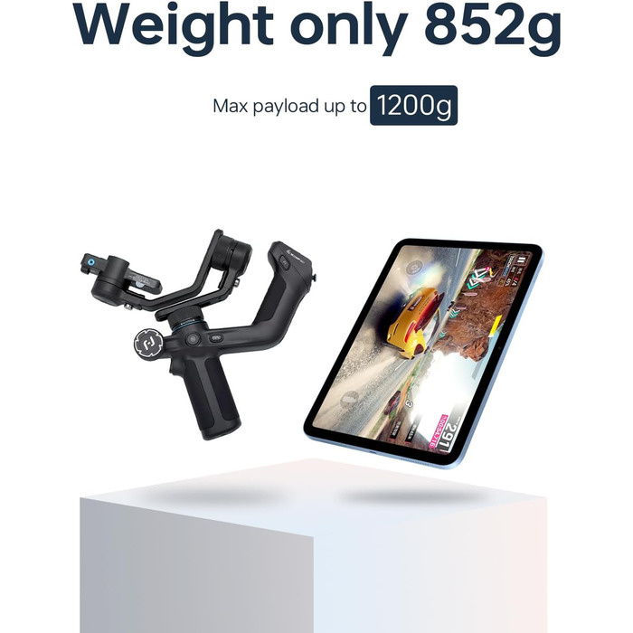 Feiyu SCORP Mini 2 Kit: 3-осьовий стабілізатор для камер та смартфонів (з сумкою, світлом, стіком)