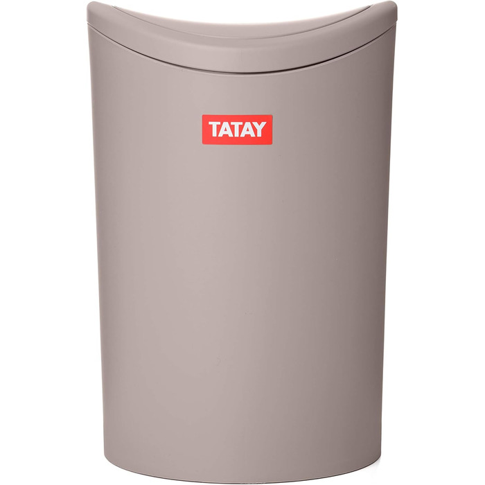 Сміттєвий кошик TATAY компактний, сучасний дизайн, 6 л, колір taupe (сіро-коричневий)