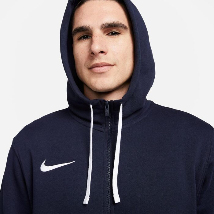 Чоловіча спортивна толстовка Nike Park 20 з капюшоном та блискавкою, колір Obsidian/White