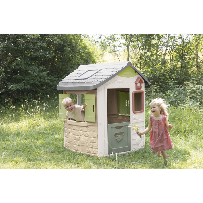 Дитячий садовий будиночок Smoby Life Neo Jura (великий) з кухнею та віконницями