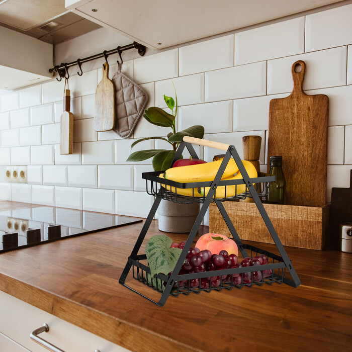 Relaxdays Fruit Basket, 2-Tier Etagere