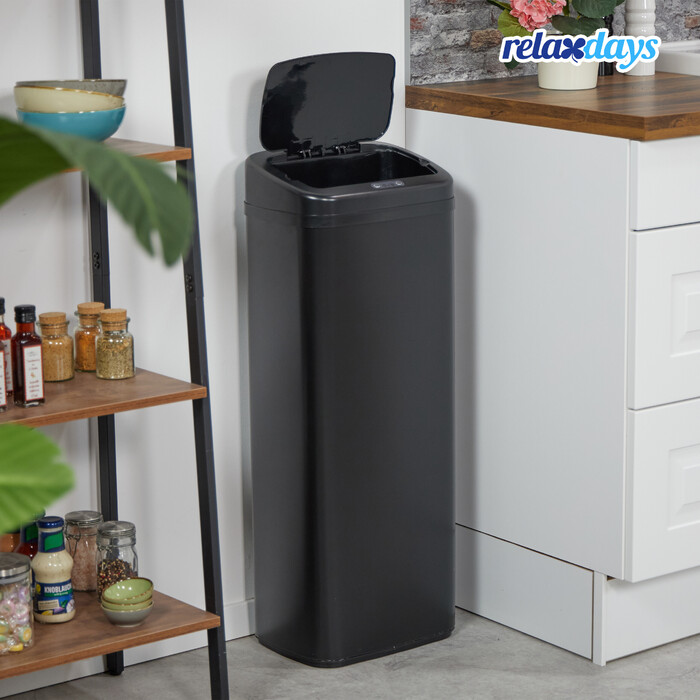 Relaxdays Black Sensor Trash Can