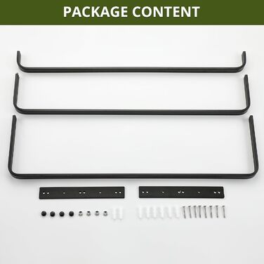 Тримач для рушників SAYAYO, чорний, 64 см, 3 стійки, для ванної кімнати та кухні