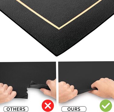 RIWNNI Placemats PU Leather 6-Piece Set, Placemats and Coasters Set, Washable Leather-Look Placemats, Waterproof Non-Slip Heat-Resistant Faux Leather Table Placemats, 41x31cm Table Mat, Light Gray