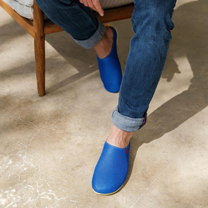 Літні халапи Андрес Мачадо - унісекс, дихаюча сітка, знімне устілка - DYNAMIC SOMMER, 37-50 EU, темно-синій, жовтий