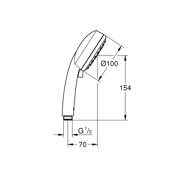 Душова лійка Grohe Tempesta Cosmopolitan 100, 2 режими розпилення, 26046002