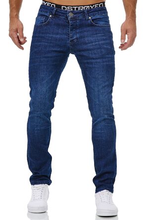 Чоловічі джинси Merish Slim Fit, темно-синій денім, еластичні, 40W/34L (1512-1509)