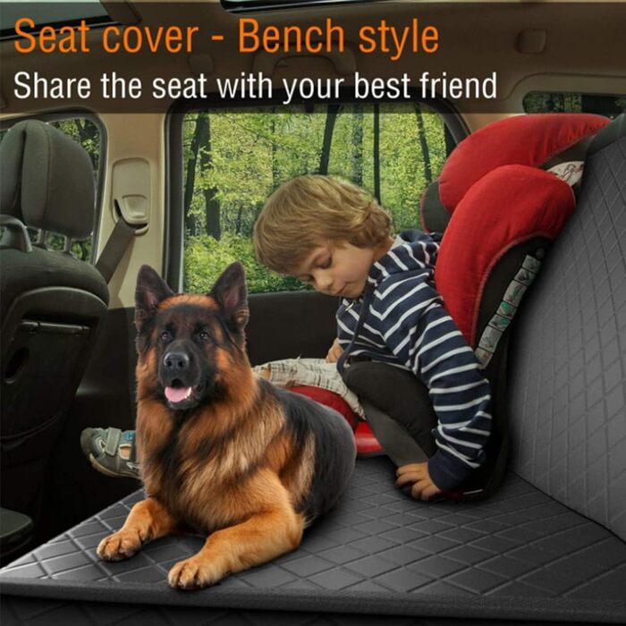 Захист для заднього сидіння автомобіля Baodan: килимок для собак, чорний, водовідштовхувальний, для універсальних авто та SUV