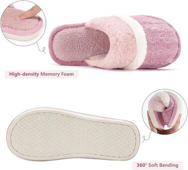 Тапочки домашні жіночі чоловічі зимові, плюшеві, теплі, з меморі-піною, антиковзаючі, м'які, однотонні (темно-рожевий, 39/40 EU)