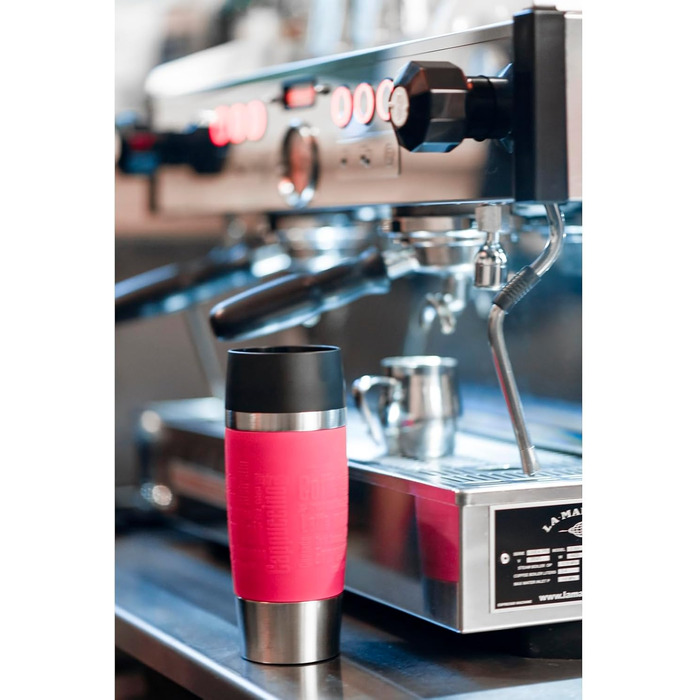 Термокружка Emsa Travel Mug Classic, 360 мл, жовта, з рукавом, 4 години гаряче, 8 годин холодне, 100% герметична