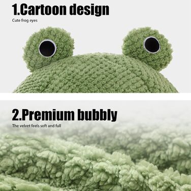 Килимок для кота з капюшоном у вигляді жаби, м'який, плюшевий, круглий, з підкладкою, для зими та осені, антиковзкий, з підкладкою, для домашніх тварин