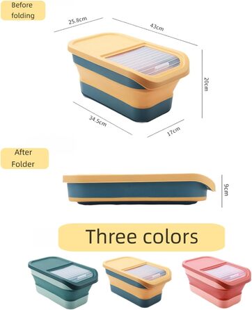 Контейнер для корму для собак та котів, складний, вологостійкий, 10 кг, зелений