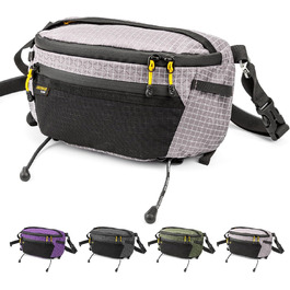 Гірчатка на пояс - ультралегка спортивна сумка, водонепроникна, настебна, для туризму, прогулянок з собакою (сіра)