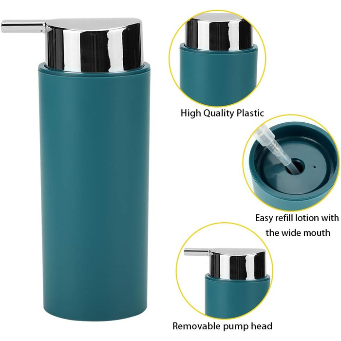 Набір аксесуарів для ванної кімнати Otostar 6 шт. з пластику (темно-зелений)