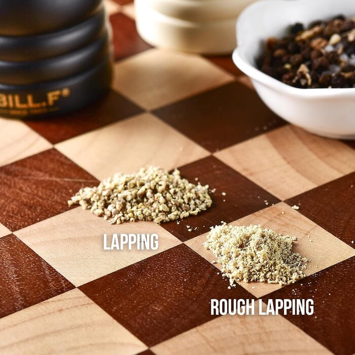 Набір для солі та перцю Bill.F, 2 шт., дерев'яні, ручні, з регульованим керамічним млином, 13,5 см (чорний та кремовий)