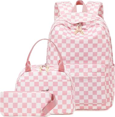 Шкільний рюкзак LEDAOU для хлопчиків та дівчаток-підлітків, білий з ромашками та чорний, рожево-білий, рюкзак для щоденного використання та відпочинку