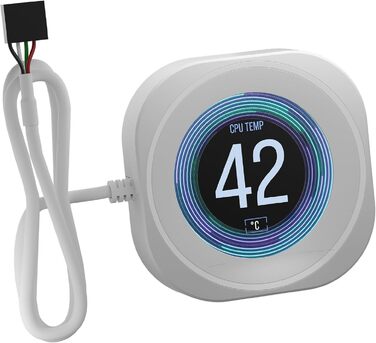 CORSAIR Nautilus RS LCD Модуль – для систем охолодження Corsair Nautilus RS та Nautilus RS ARGB AIO – 2.1” IPS LCD екран, проста установка без інструментів, білий