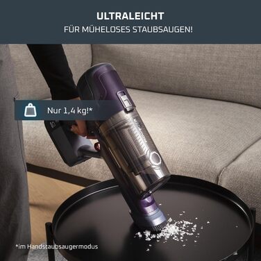 Пылесос Rowenta X-Pert 6.60 Essential аккумуляторный, 100 Вт, 45 мин работы, без мешка, LED-насадка, съемный аккумулятор, насадка для щелей и держатель для стены, фиолетовый/черный, RH6838 X-Pert 6.60 Essential лиловый/серый