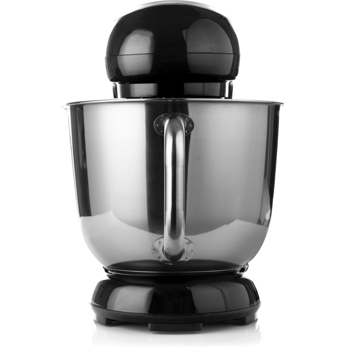 Lehmann Planetary Kitchen Machine with Stainless Steel Bowl 5 L, Multifunction Mixer 2200 W, 6 Speed Dough Machine, incl. Splash Guard, Dough Hook and Whisk (Black)