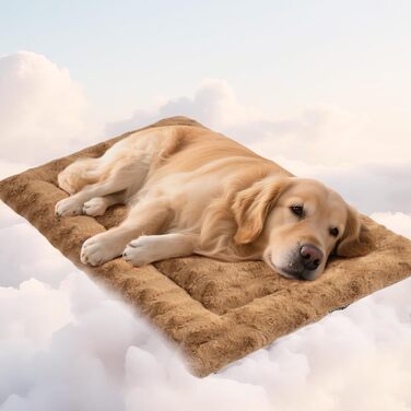 М'яка лежанка для собак Mora Pets: тепла, миюча, нековзна, 74 x 46 см (XXL 104 x 69 см, коричнева)