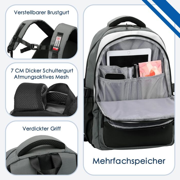 Водонепроникний рюкзак для підлітків: шкільний, для коледжу, роботи (зелений)