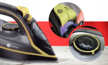 Парова праска Electo з керамічною підошвою, 3000 Вт, 380 мл, бежево-коричнева