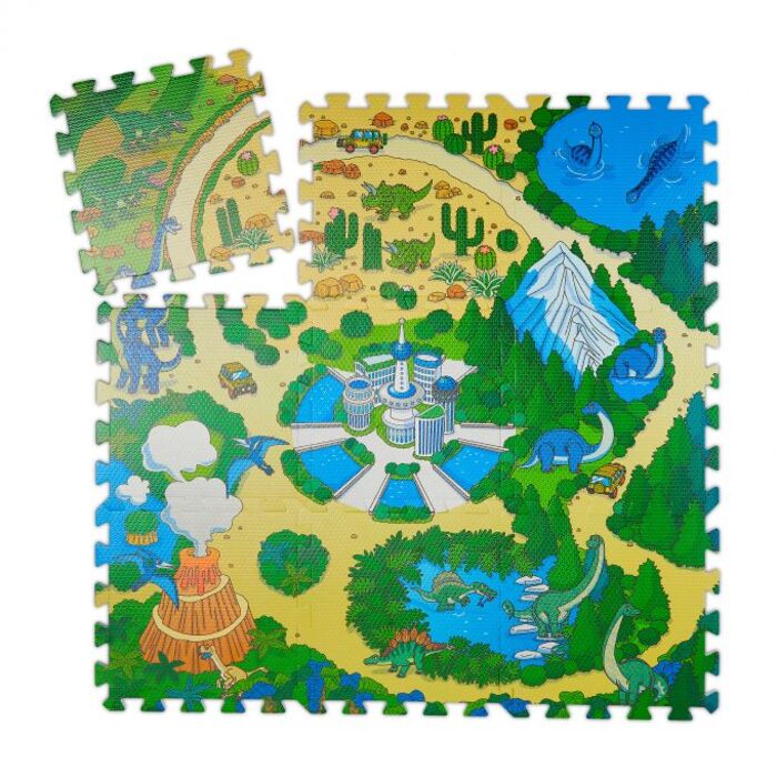Relaxdays Dinosaur Puzzle Mat