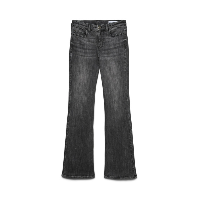 Джинси VERO MODA VMFLASH жіночі, кльош, середньої посадки, темно-сірий денім, розмір 32L