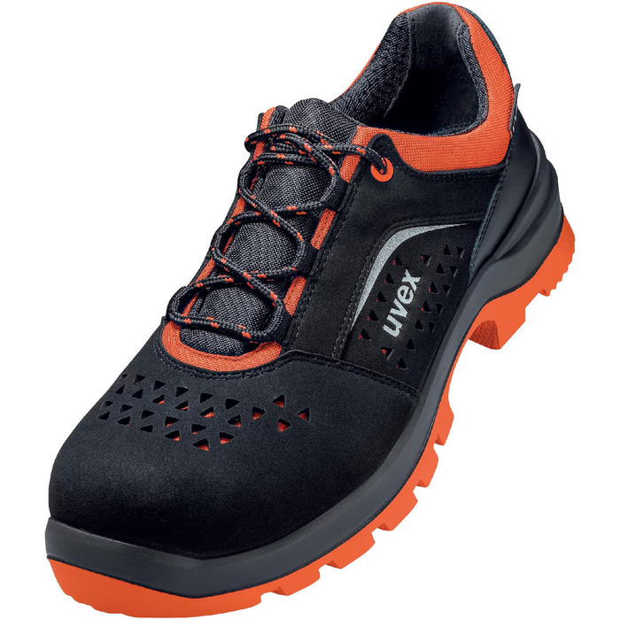 Черевики робочі Uvex 2 Xenova Geloche S1 - чоловічі, чорно-помаранчеві (44 EU)