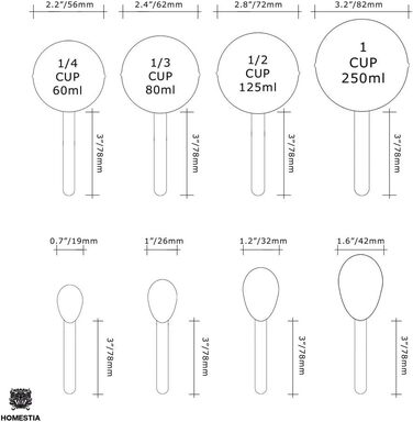 Gold Measuring Cup and Spoon Set, Stainless Steel, 8 Pieces, Dry and Liquid Ingredients, Cookware