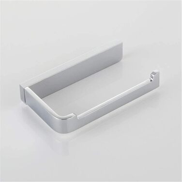 Chrome Solid Brass Toilet Paper Holder - Wall Mounted, 20cm - No Cover