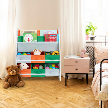 Relaxdays Kids' Shelving Unit with Storage Boxes