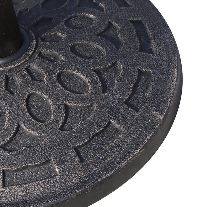 Outsunny Granite Parasol Stand 14kg, Umbrella Stand Grips, Round Umbrella Holder, Umbrella Weight for Parasol 38mm/48mm Tube Diameter, for Balcony, Terrace, Garden, Bronze