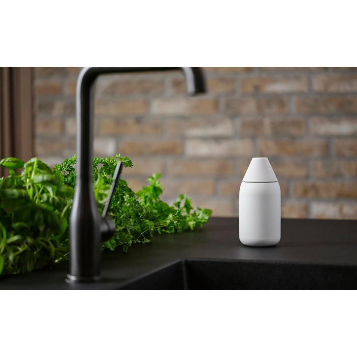 Zone Denmark Dish Soap Dispenser Kitchen, Soap Dispenser, Dish Soap Dispenser, Easy Refill & Easy Dosing, Ø 7 cm, Height 15 cm, Capacity 300 ml, Warm Grey (Gray)