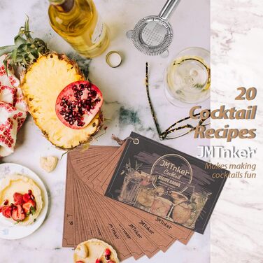 Набір для коктейлів з підставкою, професійний барний набір для змішування напоїв, 24oz, срібний