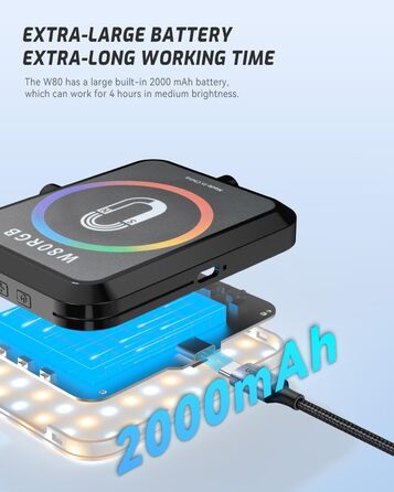 LED кільцеве світло Handy Licht для iPhone: 90 світлодіодів, RGB, магнітне кріплення, для фото та відео