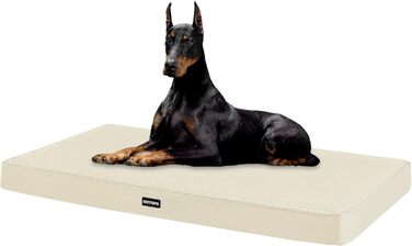 Ортопедичне ліжко для собак HMTOPE, 91 см, товщина 9 см. Зручне, знімне, водонепроникне, з антиковзким покриттям. Підходить для собак середніх порід.