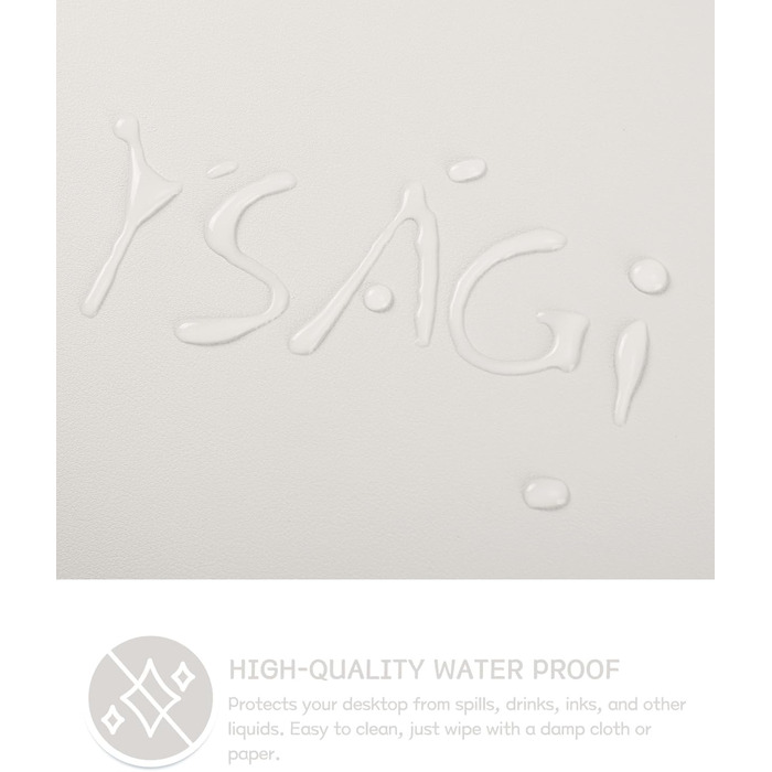 Підкладка під мишу YSAGi з шкіри, 80x40 см - захист столу для офісу та дому (сірий)