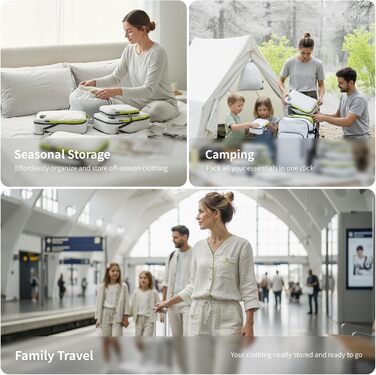 Набір кубиків-органайзерів для подорожей Cipway, ультралегкі, розширювані, 6 шт. (білий)