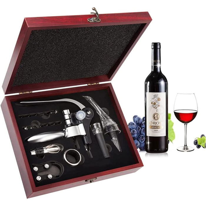 Corkscrew Wine Set, Wine Opener, Vacuum Pump Corkscrew Luxury Bottle Opener for Red Wine with Elegant Gift Box
