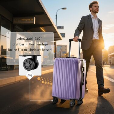 Набір валіз 3 в 1, жорсткий корпус, темно-зелений (з темно-зеленим та світло-фіолетовим)