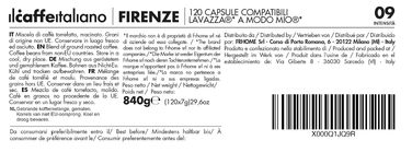 Набір кавових капсул Il Caffè Italiano Firenze, сумісні з Lavazza A Modo Mio, 120 шт по 7.5 г
